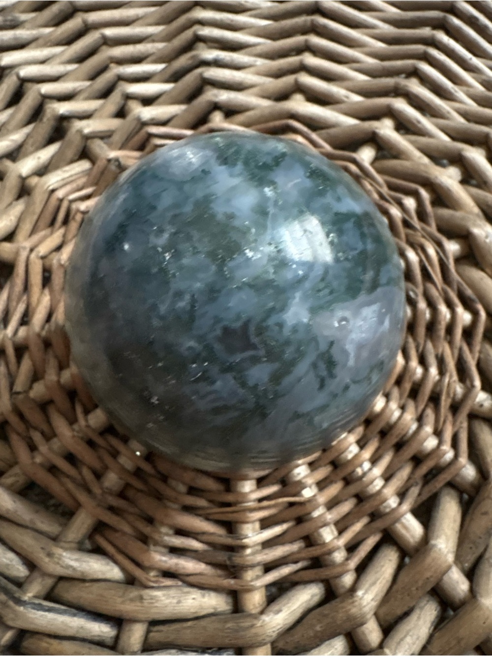 Moss Green Stone Sphere